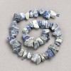 Perles sur fil en sodalite non taillée, forme galet, diamètre 13×8 mm (±), longueur 41 cm