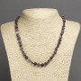 Collier en charoïte naturel, perles facettées 7×8 mm, longueur 45 cm+
