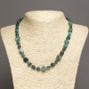 Collier en chrysocolle naturelle, perles roulées, diamètre 8×9 mm, longueur 45 cm ±