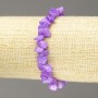 Bracelet élastique en quartz teinté, billes éclatées, diamètre 8 mm et plus