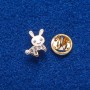 Broche à vis «Lapin» 1,4 × 1,2 cm, métal doré