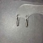 Paire de crochets d'oreilles en métal clair 19×3 mm