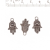 Pendentif Hamsa boule au centre « rivet » 20×12 cm, paquet 20 g, ± 35 pièces