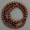Perles œil-de-tigre (acrylique artificiel) sur fil, boule lisse, diamètre 6 mm, longueur 41 cm (+)