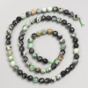 Perles en chrysocolle facettées sur fil, diamètre 5 mm, longueur 38 cm+