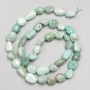 Perles d'amazonite galetées sur fil, diamètre 8×10 mm