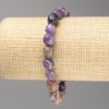 Bracelet en pierre de charoïte, facetté, diamètre 10×12 mm ± sur élastique, longueur 18 cm +