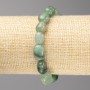 Bracelet en néphrite facettée, diamètre 8×12 mm ± sur élastique, longueur 18 cm+