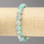 Bracelet en amazonite galetée, diamètre 10×10 mm ± sur élastique, longueur 18 cm+