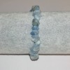 Bracelet en pierre naturelle d'aigue-marine, grains 6-7 mm × 3 mm +-, tour de poignet 18 cm