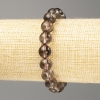 Bracelet en topaze fumée, pierre naturelle, perle lisse, diamètre 10 mm (±), longueur 18 cm (élastique)