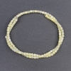 Perles teintées nacre jaune cylindriques, diamètre d’environ 3,5 × 3,5 mm, longueur d’environ 40 cm, sur fil