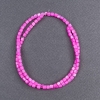 Perles teintées nacre framboise cylindrique, diamètre environ 3,5×3,5 mm, longueur environ 40 cm ± sur fil
