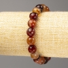 Bracelet en cornaline, pierres naturelles, billes facettées, diamètre 10 mm, longueur 18 cm (élastique)