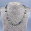 Collier en pierre naturelle fluorite - perles lisses, diamètre 6,5 mm, longueur 52 cm