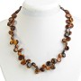Collier œil de tigre Papillon 8-20 mm, longueur 46 cm