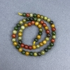 Perles assorties en pierre naturelle, perles rondes lisses de 6 mm de diamètre, sur fil, longueur d’environ 39 cm+