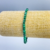 Bracelet malachite, pierre naturelle taillée en cube, diamètre 4×4 mm, longueur 18 cm (élastique)