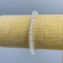 Bracelet en cristal tchèque blanc transparent, perles rondelles facettées de 6 × 5 mm, longueur 18 cm (élastique)