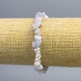 Bracelet en agate bleue éclats, diamètre 5×3–10×5 mm, longueur 18 cm (élastique)