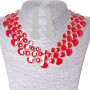 Collier «Portail» en métal émaillé rouge