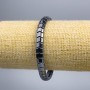 Bracelet en hématite «Zigzag», diamètre 5, 5×7, 5×5 mm ±, longueur 18 cm (extensible)