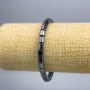 Bracelet en hématite cylindrique, diamètre 6×6 mm, longueur 18 cm (élastique)