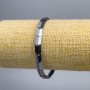 Bracelet en hématite flèche, diamètre 6 × 10 × 3 mm ±, longueur 18 cm (élastique)