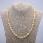 Collier en citrine, perles lisses de 6 mm, longueur 45 cm +