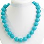 Collier en turquoise bleu clair, bille de 16 mm, longueur 48 cm