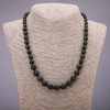Collier en pierre naturelle obsidienne soleil, perles lisses de diamètre 6 à 10 mm, longueur 50 cm