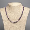 Collier en charoïte, pierre naturelle, perles facettées, diamètre 8×6 mm ±, longueur 50 cm ±