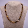 Collier en pierre naturelle de petersite, boule lisse de diamètre 8(±) mm, longueur 45 cm