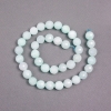 Perles sur fil en angélite, pierre naturelle, billes facettées, diamètre 10 mm, longueur 38 cm