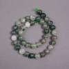 Perles sur fil Quartz rutile naturel — billes lisses, diamètre 10 mm ±, longueur 39 cm ±