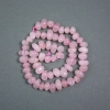 Perles sur fil en quartz rose naturel, facetté, diamètre 10x7 mm, longueur 40 cm