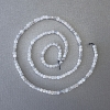 Perles sur fil en labradorite naturelle, cube 3 × 3 mm, longueur 40 cm (+/-)