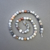 Perles assorties en pierres naturelles, cubes facettés, diamètre d’environ 7×7 mm, longueur d’environ 39 cm sur fil