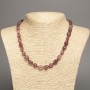 Collier en quartz rose facetté, diamètre 11×9–8×7 mm, longueur 46 cm