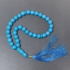 Chapelets en turquoise (pressé) – billes lisses de 12 mm de diamètre, 33 perles, avec inserts en turquoise