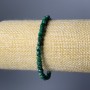 Bracelet en malachite, cubes facettés, diamètre 4,5 mm, longueur 18 cm (élastique)