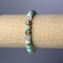 Bracelet chrysocolle et lazurite, pierre naturelle facettée en cubes, diamètre 7 mm, longueur 18 cm (élastique)