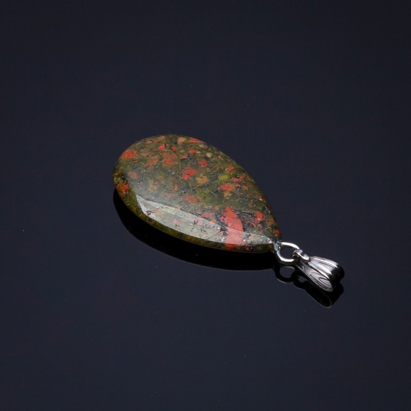 Pendentif Goutte d'héliotrope 2,5 × 1,7 cm (±)