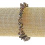 Bracelet en bronzite naturel, éclats, diamètre 7 × 3 mm, longueur 18 cm ± (élastique)