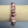 Bracelet en rhodonite, pierre naturelle, rondelles facettées, diamètre 10×7 mm ±, longueur 18 cm ± (élastique)